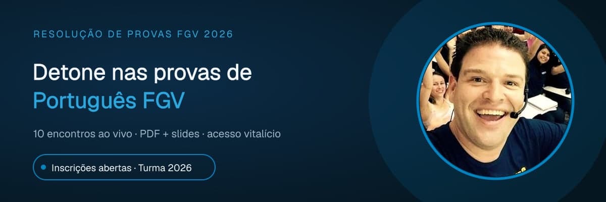 Português FGV 2026 com Professor Felipe Oberg